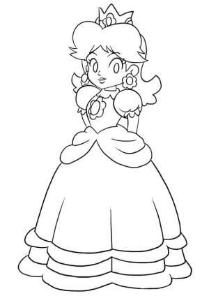 Mario boyama sayfası,  coloring page, Prenses şeftalisi, 