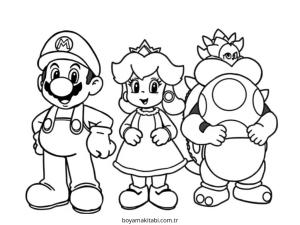 Mario boyama sayfası – evde etkinlik, ücretsiz yazdır