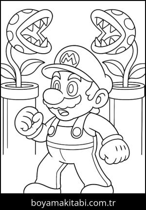 Mario boyama sayfası,  coloring page, doğal, doğal, renkli