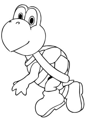 Mario boyama sayfası,  coloring page, Mario Kart Koopa Troopa, 