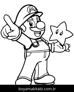 Mario boyama sayfası – eğitici aktivite, yaratıcılık