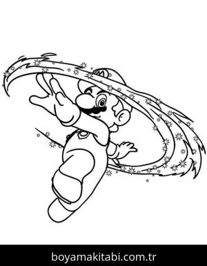 Mario boyama sayfası – okul öncesi, evde etkinlik