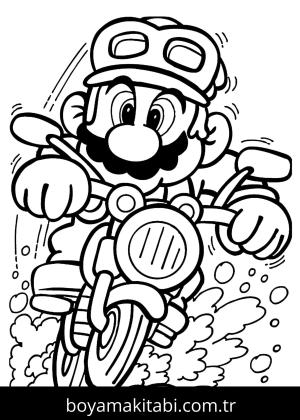 Mario boyama sayfası – boyama etkinliği, çocuk aktivitesi