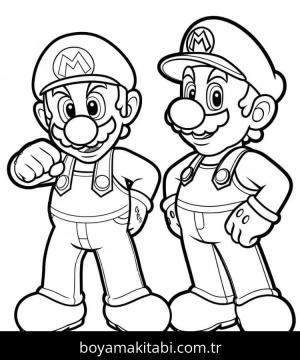 Mario boyama sayfası – ücretsiz yazdır, boyama etkinliği