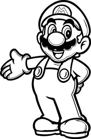 Mario boyama sayfası,  coloring page, Mutlu Mario, 