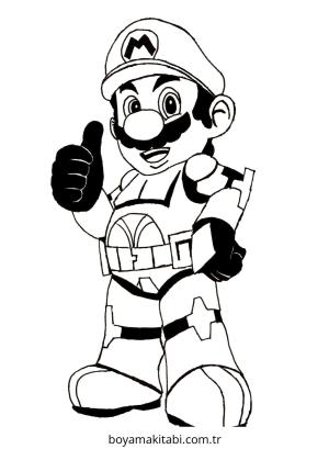 Mario boyama sayfası – yaratıcılık, eğlenceli etkinlik