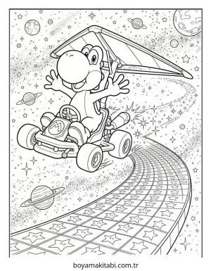 Mario boyama sayfası – el becerilerini geliştirir, boyama çalışması