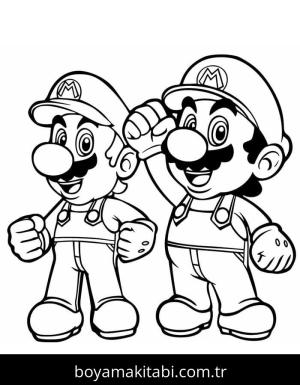 Mario boyama sayfası – okul öncesi, evde etkinlik