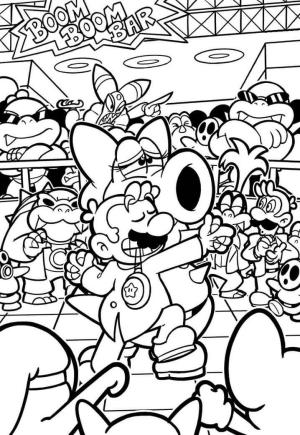 Mario boyama sayfası,  coloring page, Mario Dans, 