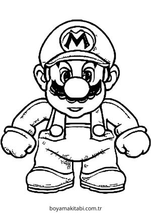 Mario boyama sayfası – boyama etkinliği, çocuk aktivitesi