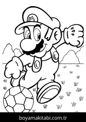 Mario boyama sayfası – sanatsal çalışma, çocuklar için