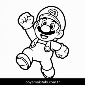 Mario boyama sayfası – yaratıcılığı geliştirir, keyifli zaman