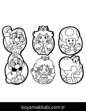 Mario boyama sayfası – el becerilerini geliştirir, boyama çalışması