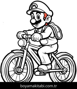 Mario boyama sayfası,  coloring page, benzersiz, karikatür, şirin