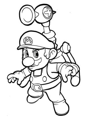 Mario boyama sayfası,  coloring page, Harika Mario, 