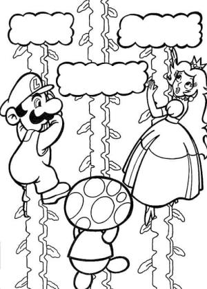 Mario boyama sayfası,  coloring page, Mario Prensesi Kurtarıyor, 