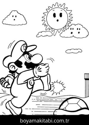 Mario boyama sayfası – eğitici aktivite, yaratıcılık