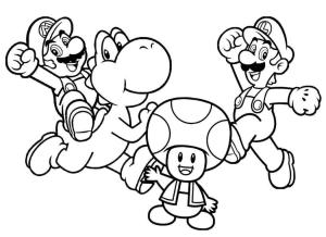 Mario boyama sayfası,  coloring page, Mario’dan Karakterler, 