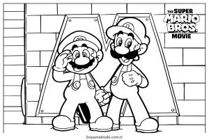 Mario boyama sayfası – eğlenceli etkinlik, el becerilerini geliştirir