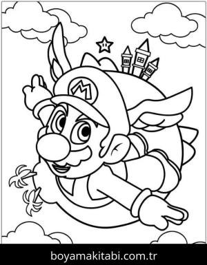 Mario boyama sayfası – PDF indir, sevimli karakter