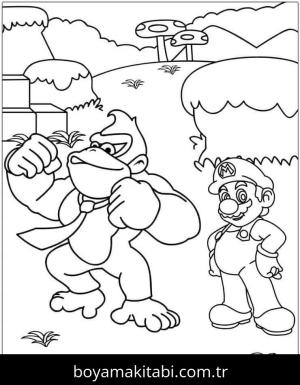 Mario boyama sayfası – okul öncesi, evde etkinlik