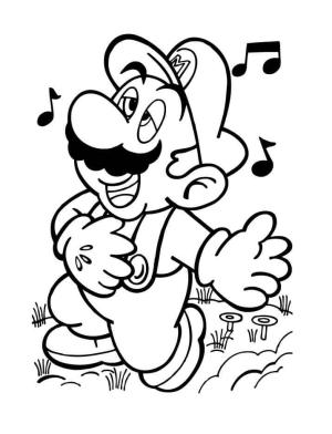 Mario boyama sayfası,  coloring page, Mario şarkı, 