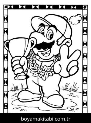 Mario boyama sayfası – boyama çalışması, yaratıcılığı geliştirir