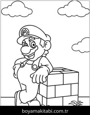 Mario boyama sayfası – ücretsiz yazdır, boyama etkinliği