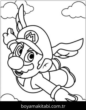 Mario boyama sayfası – keyifli zaman, renkli çizimler
