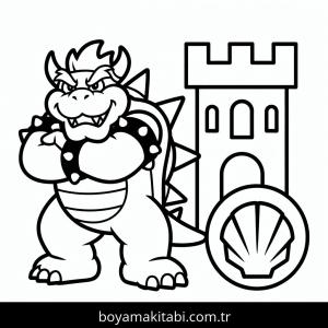 Mario boyama sayfası – yaratıcılık, eğlenceli etkinlik