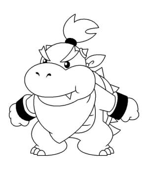 Mario boyama sayfası,  coloring page, Jr. Bowser, 