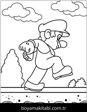 Mario boyama sayfası – yaratıcılığı geliştirir, keyifli zaman