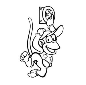 Mario boyama sayfası,  coloring page, Diddy Kong Oyun, 