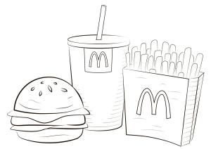 Marka boyama sayfası,  coloring page, McDonald’s Yemeği, 