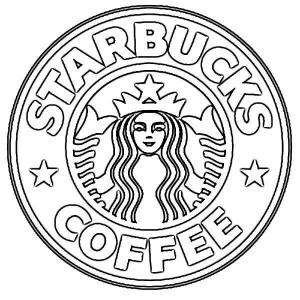 Marka boyama sayfası,  coloring page, Starbucks Kahve Logosu, 