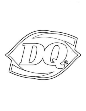 Marka boyama sayfası,  coloring page, DQ Logosu, 