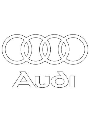 Marka boyama sayfası,  coloring page, Audi Logosu, 