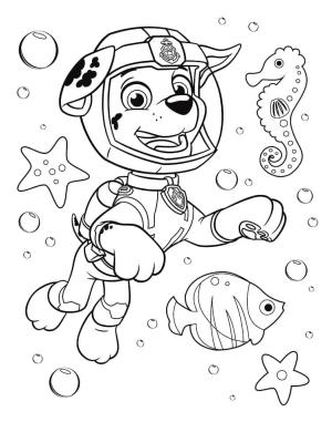 Marshall Paw Patrol boyama sayfası,  coloring page, Çocuklar için Marshall Paw Patrol görseli, 