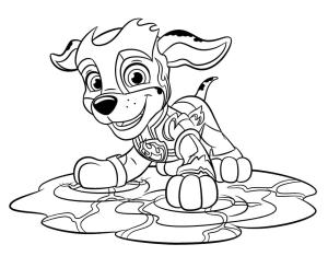 Marshall Paw Patrol boyama sayfası,  coloring page, Paw Patrol Mighty Pups’tan Marshall, 