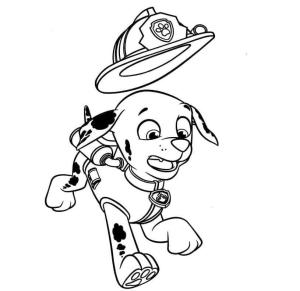 Marshall Paw Patrol boyama sayfası,  coloring page, Marshall Paw Patrol çizgi sanatı, 