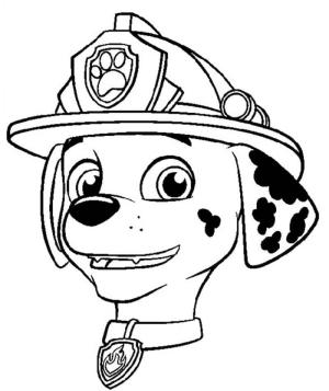 Marshall Paw Patrol boyama sayfası,  coloring page, Marshall Paw Patrol Yüzü, 