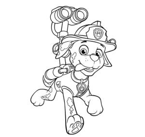 Marshall Paw Patrol boyama sayfası,  coloring page, Marshall Paw Patrol çocuklara ücretsiz, 