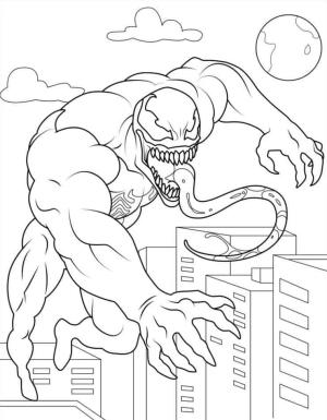 Marvel boyama sayfası,  coloring page, Marvel’da Venom’u çizin, 