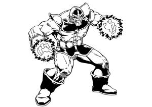 Marvel boyama sayfası,  coloring page, Uğursuz Thanos, 