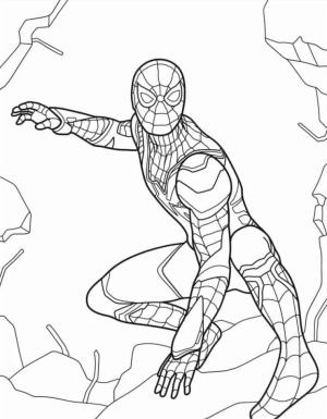 Marvel boyama sayfası,  coloring page, Marvel’da Örümcek Adam’ı çizin, 