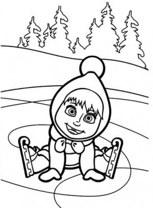 Maşa ile Koca Ayı boyama sayfası,  coloring page, Küçük Maşa, 