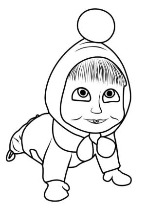 Maşa ile Koca Ayı boyama sayfası,  coloring page, Şirin Maşa, 