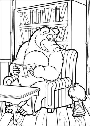 Maşa ile Koca Ayı boyama sayfası,  coloring page, Maşa ile Ayı, 