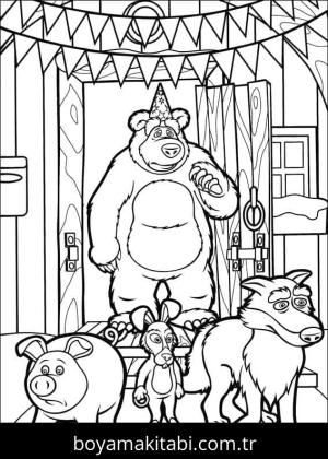 Maşa ile Koca Ayı Boyama