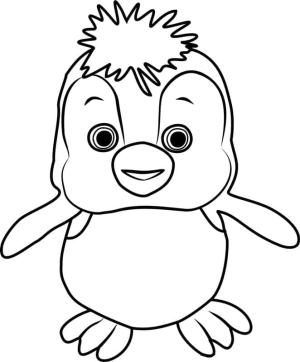 Maşa ile Koca Ayı boyama sayfası,  coloring page, Maşa ve Ayı’dan Penguen, 